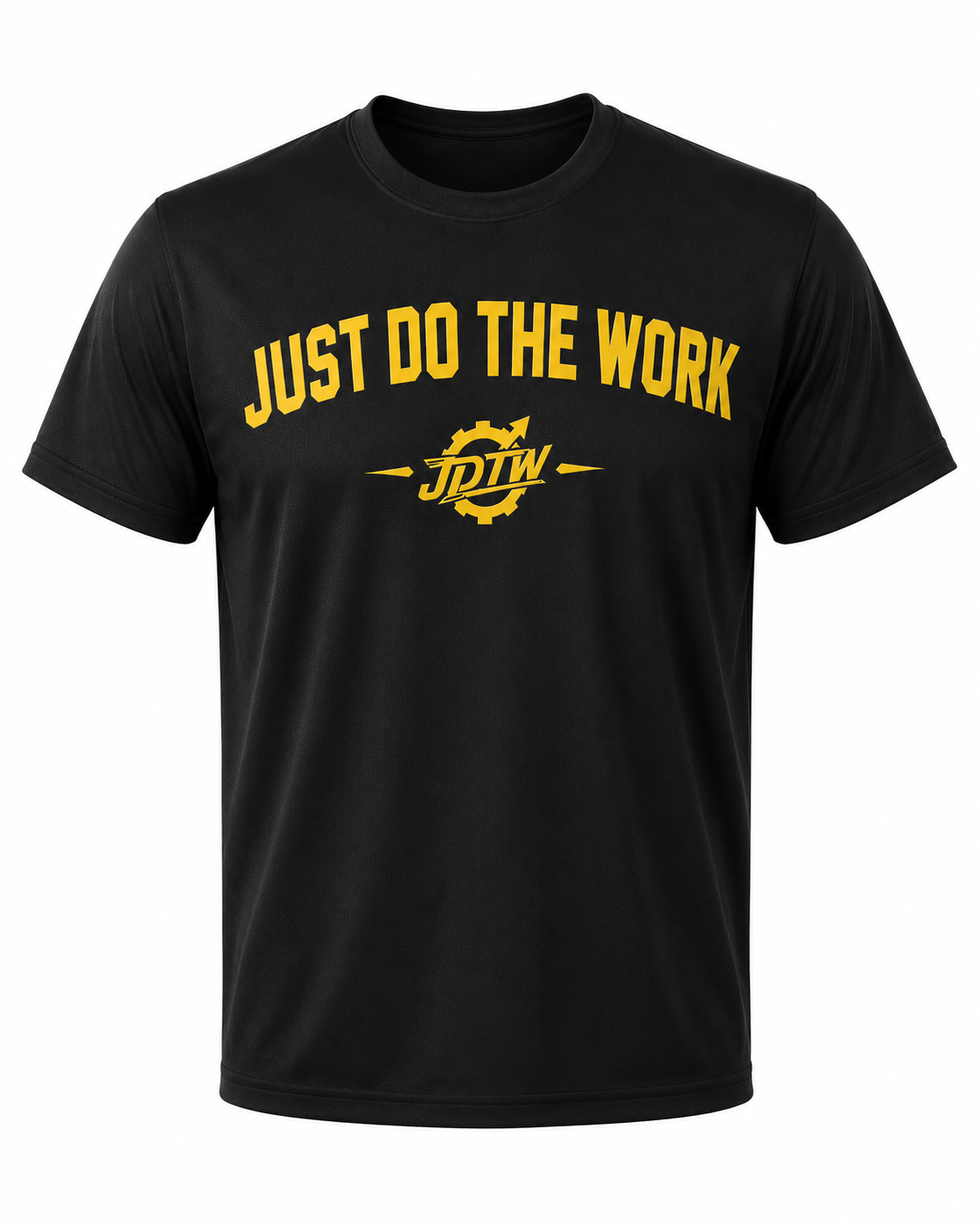 Just Do The Work™ Performance Tee – Black & Gold