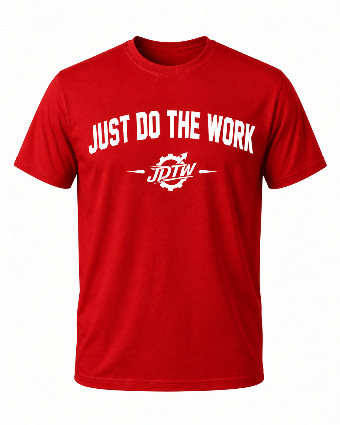 Just Do The Work™ Performance Tee – Red & White